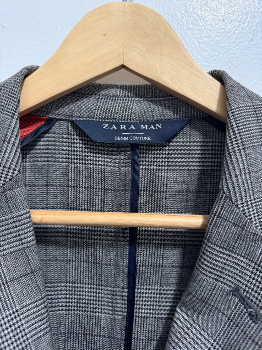 Zara Men's Gray Glen Plaid Sport Coat Blazer - Picture 3 of 5